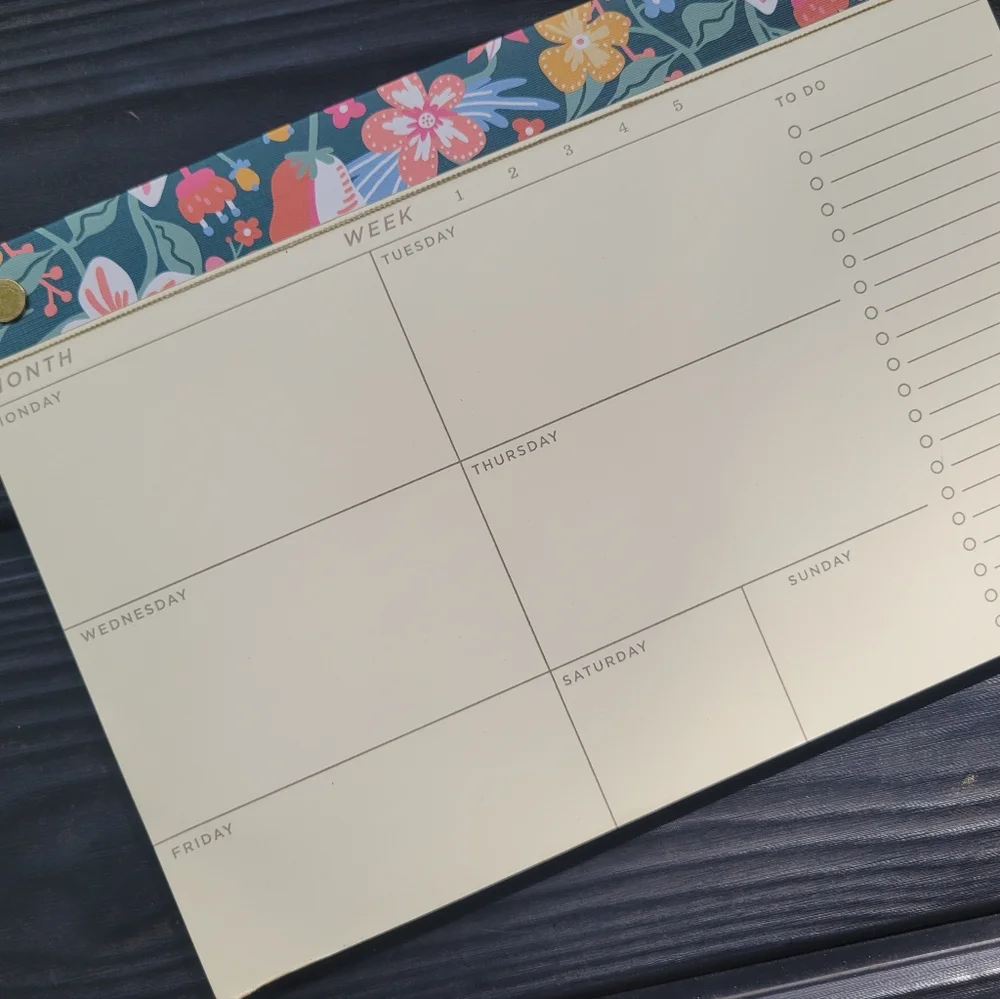 Floral Weekly Planner To Do Pad